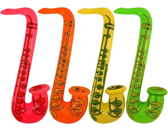 Aufblasbares Neon Saxophon 55cm 1
