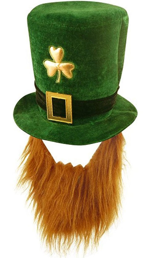 St. Patrick´s Day Zylinder mit Bart - 1