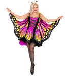 Schmetterling Kostüm für Damen pink-gelb - 1