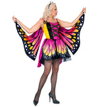 Schmetterling Kostüm für Damen pink-gelb - 2