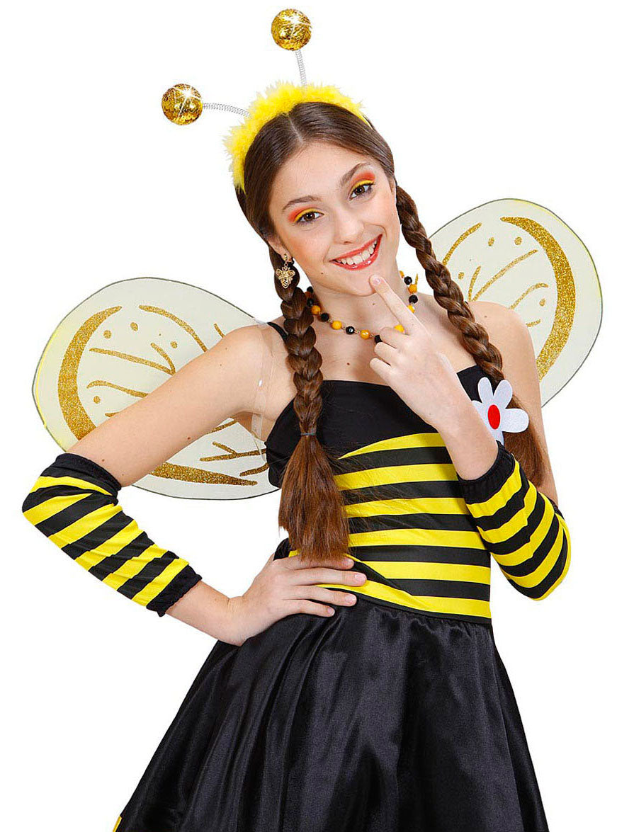 Bienen Haarreifen mit Paillettenfühlern - 3