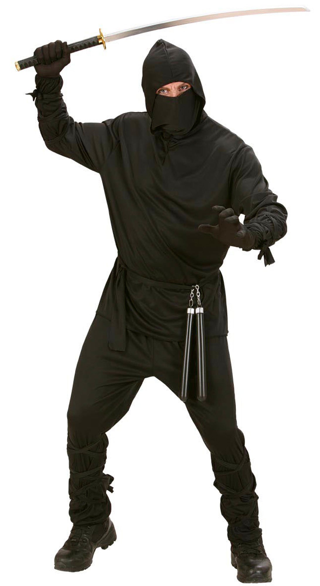 Black Ninja Fighter Kostüm für Herren - 1