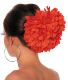 Blumen Büschel Haarklammer Rot - 1