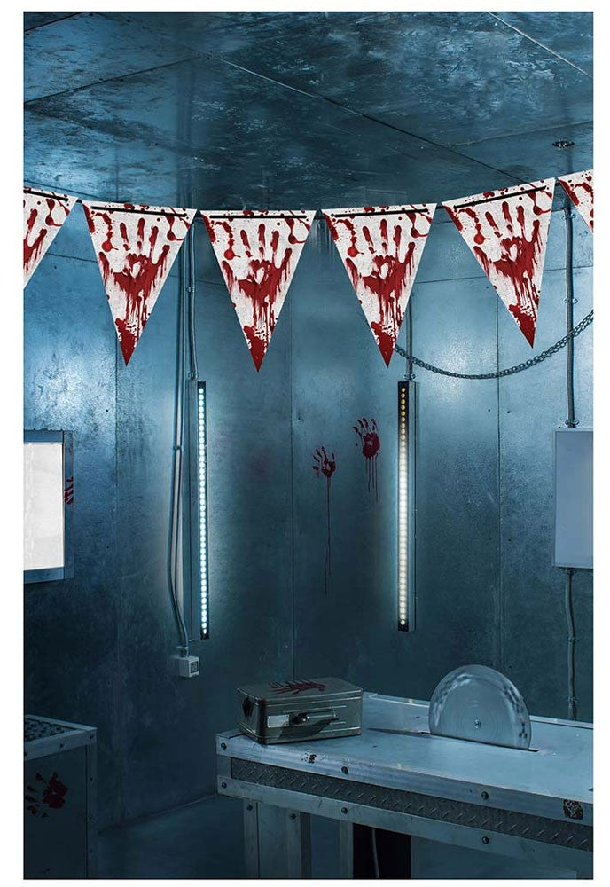 Blutige Hände Halloween Wimpelkette 3m 2