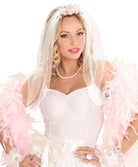 Brautschleier mit Blumenkranz und Diamanten - 3