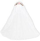 Brautschleier mit Blumenkranz und Diamanten - 1