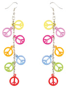 Bunte Hippie Peace Ohrringe - 2