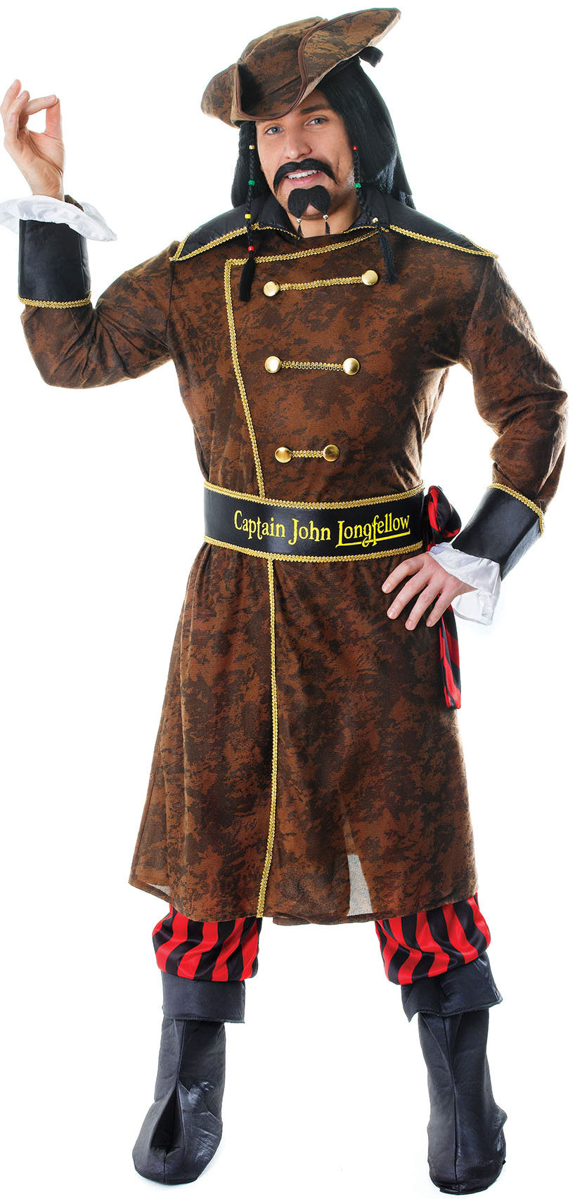 Captain Longfellow Pirat Spaß Kostüm - 1