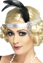 Satin Charleston Stirnband silber - 1