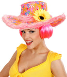 Exotischer Sonnenblumen-Hut pink - 2