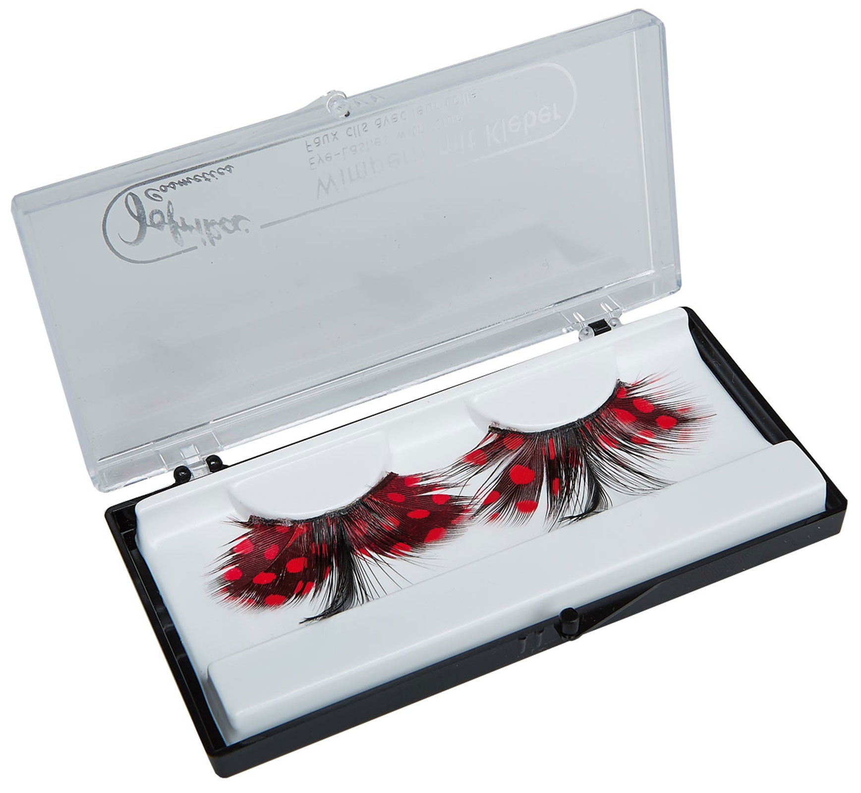 Feder Star Wimpern rot - 1