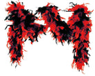 Federschal Federboa schwarz-rot 180cm - 1
