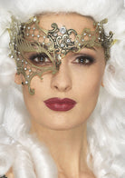 Filigrane Metall Augenmaske gold - 1