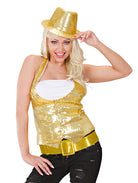 Goldener Glitzer Gürtel - 4