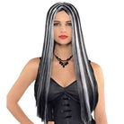 Gothic Langhaar Perücke schwarz-grau - 1