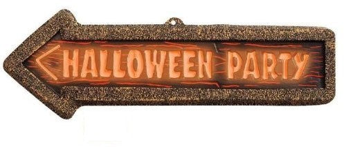 Halloween Neon Wegweiser Schild 56 x 17cm 1