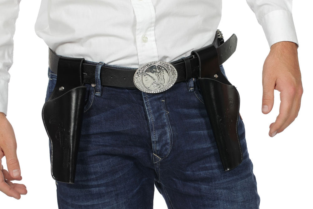 Doppel-Holster mit Gürtel schwarz Deluxe - 2