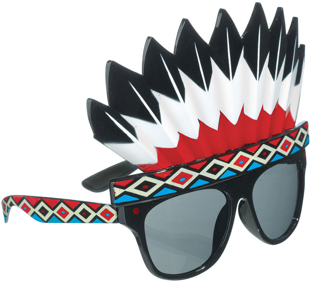 Lustige Häuptling Indianer Brille - 1