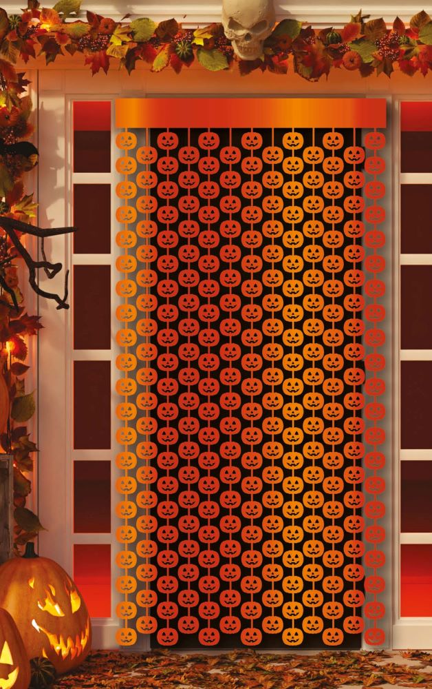 Kürbis Vorhang metallic 1 x 2m 1