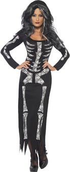 Lady Skull Skelett Kostüm - 1