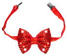 LED Pailletten Fliege rot - 1