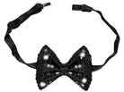 LED Pailletten Fliege schwarz - 1