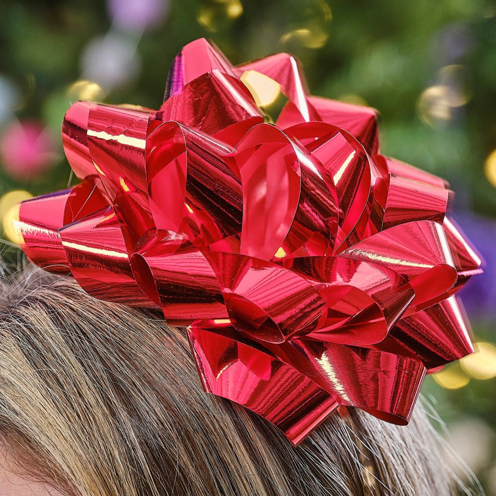 Geschenkschleife Haarreif rot - 2