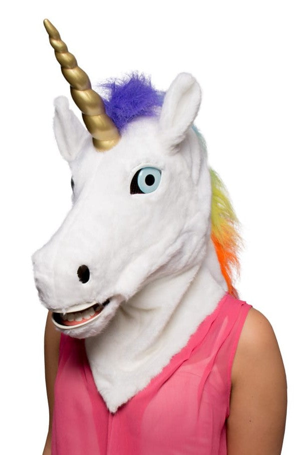 Moving mouth Einhornmaske