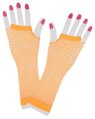 Neon Mesh Netzhandschuhe orange - 1