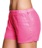 Neon Pailletten Hotpants pink - 1