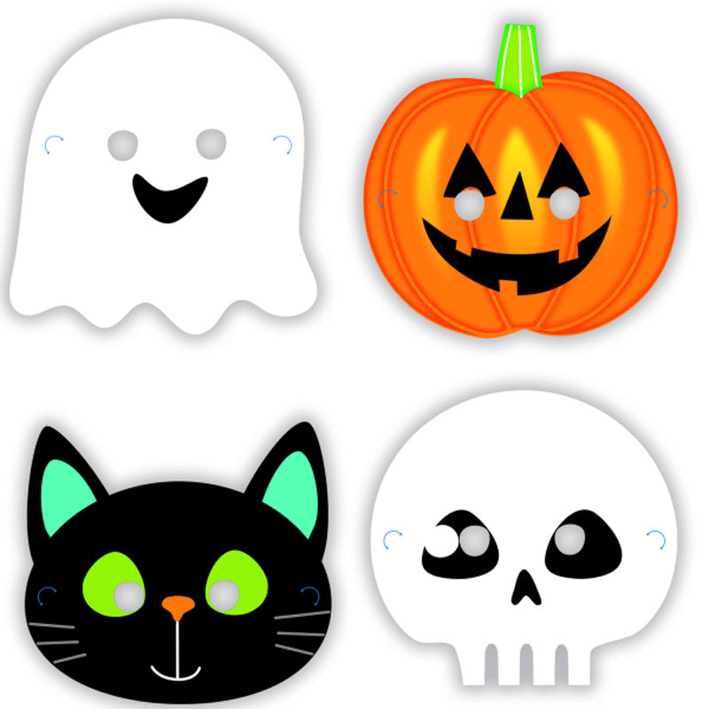 8 Halloween and Friends Pappmasken - 1