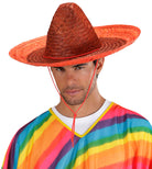 Party Sombrero Strohhut orange 48cm - 3