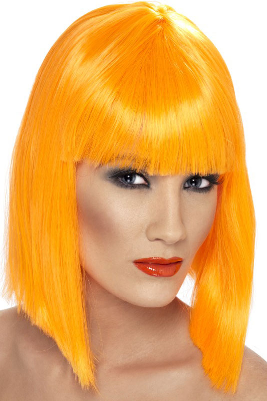 Perücke neon orange - 1
