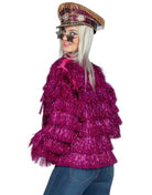 Festival Lamettajacke pink für Damen - 2
