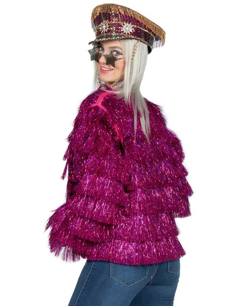 Festival Lamettajacke pink für Damen - 2