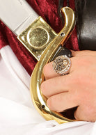 Piraten Totenkopf Ring gold-silber - 2