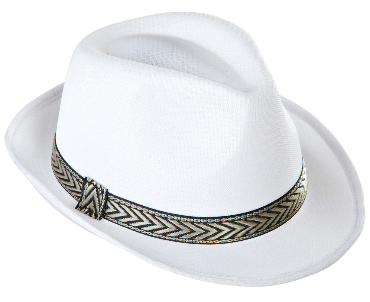 Popstar Fedora Hut weiß - 1
