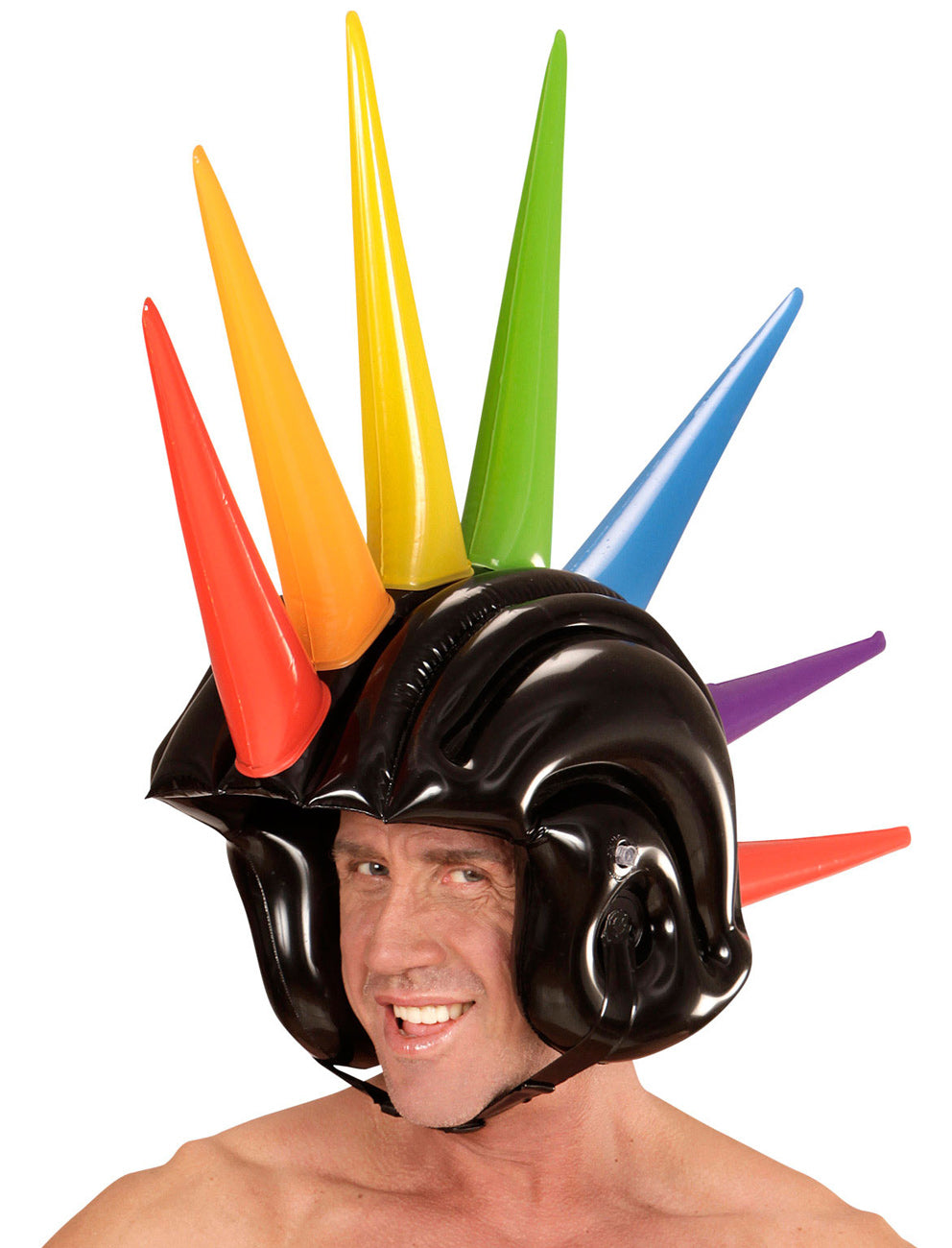 Punk Helm mit Spikes aufblasbar - 1