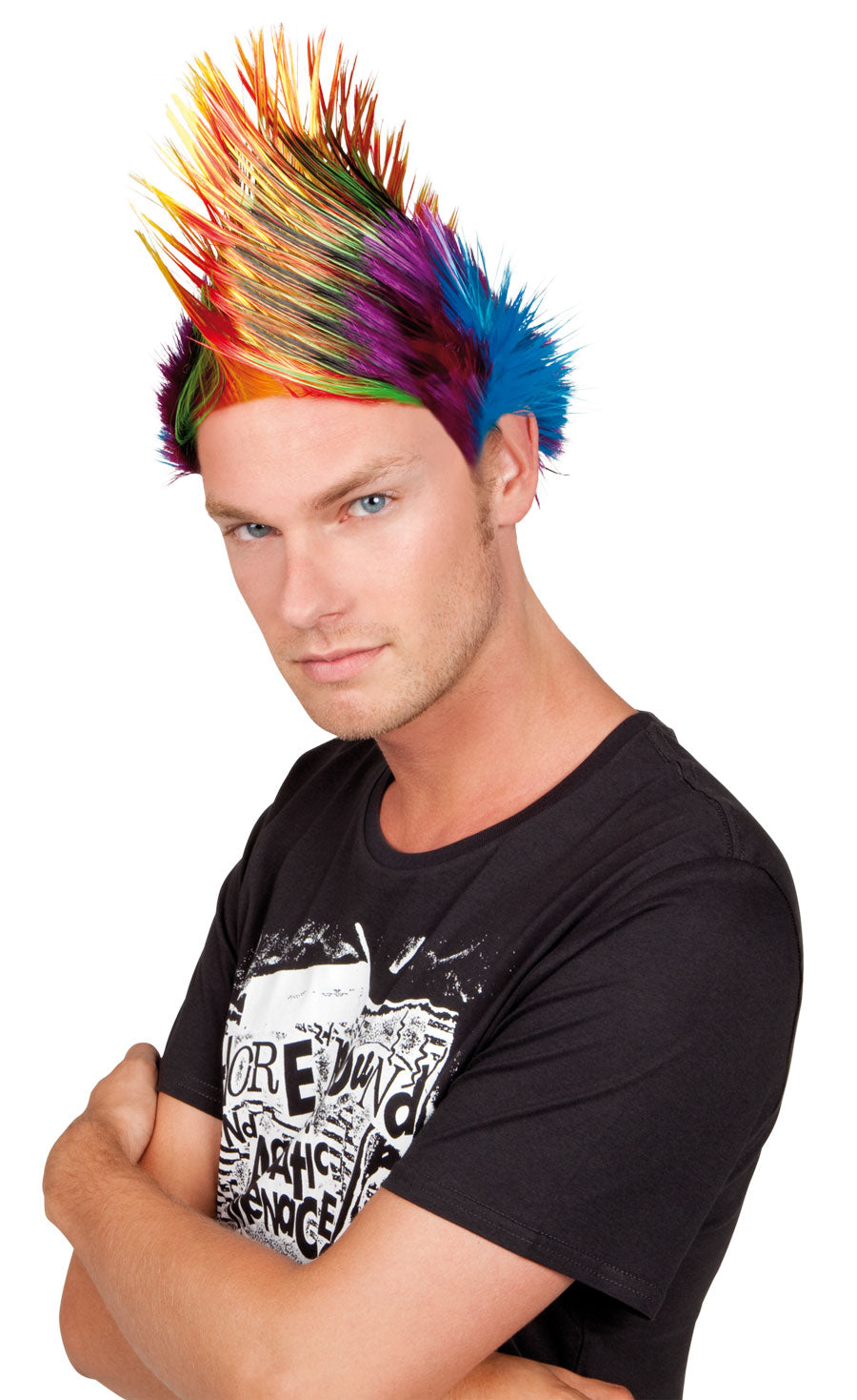 Irokesen Punk Perücke bunt - 1