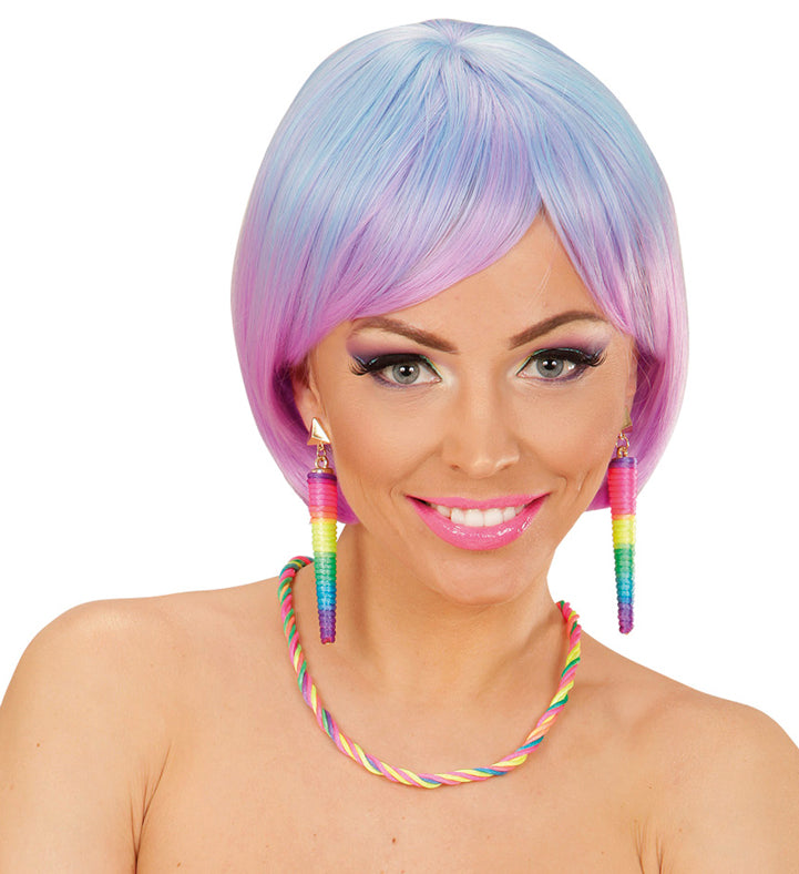 Rainbow Neon Halskette bunt - 2