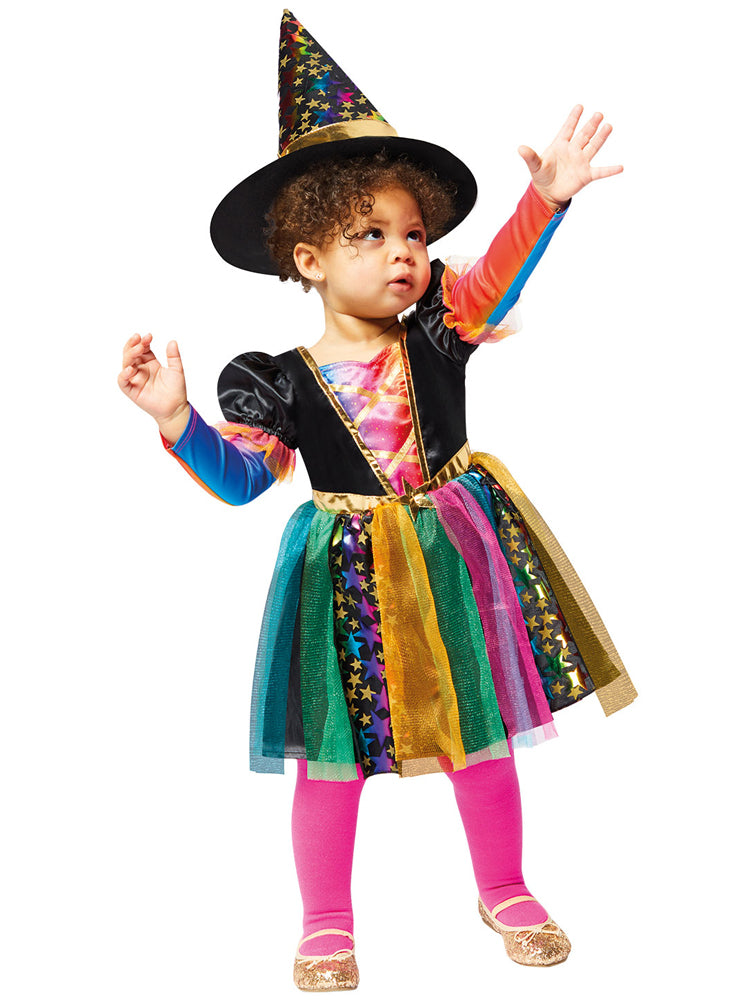 Bunte Sternen Hexe Kinderkostüm - 4