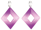 Rauten Ohrringe violett - 2