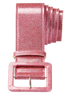 Rosafarbener Glitzer Gürtel - 1