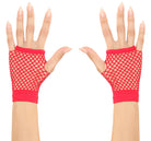 Rote Netzhandschuhe kurz - 1