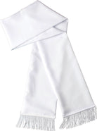 Schimmernder Satin Schal Weiß - 1