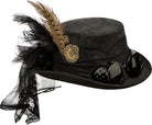 Steampunk Hut mit Brille schwarz - 4