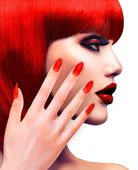 Stiletto Fingernägel rot - 1