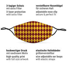 Mund-Nasen-Maske Zauberschule rot - 3