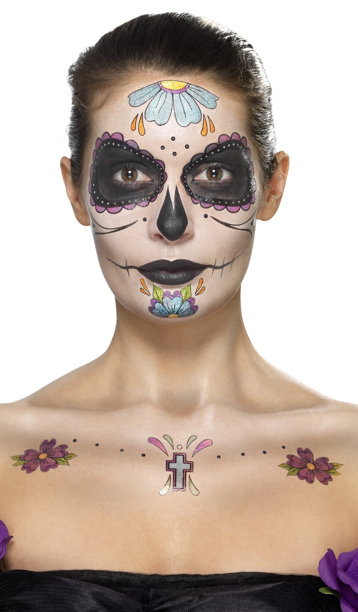 Tag der Toten Klebetattoo Set - 6
