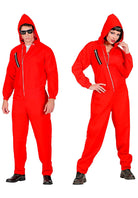 Roter Gangster Overall Kostüm für Erwachsene - 1